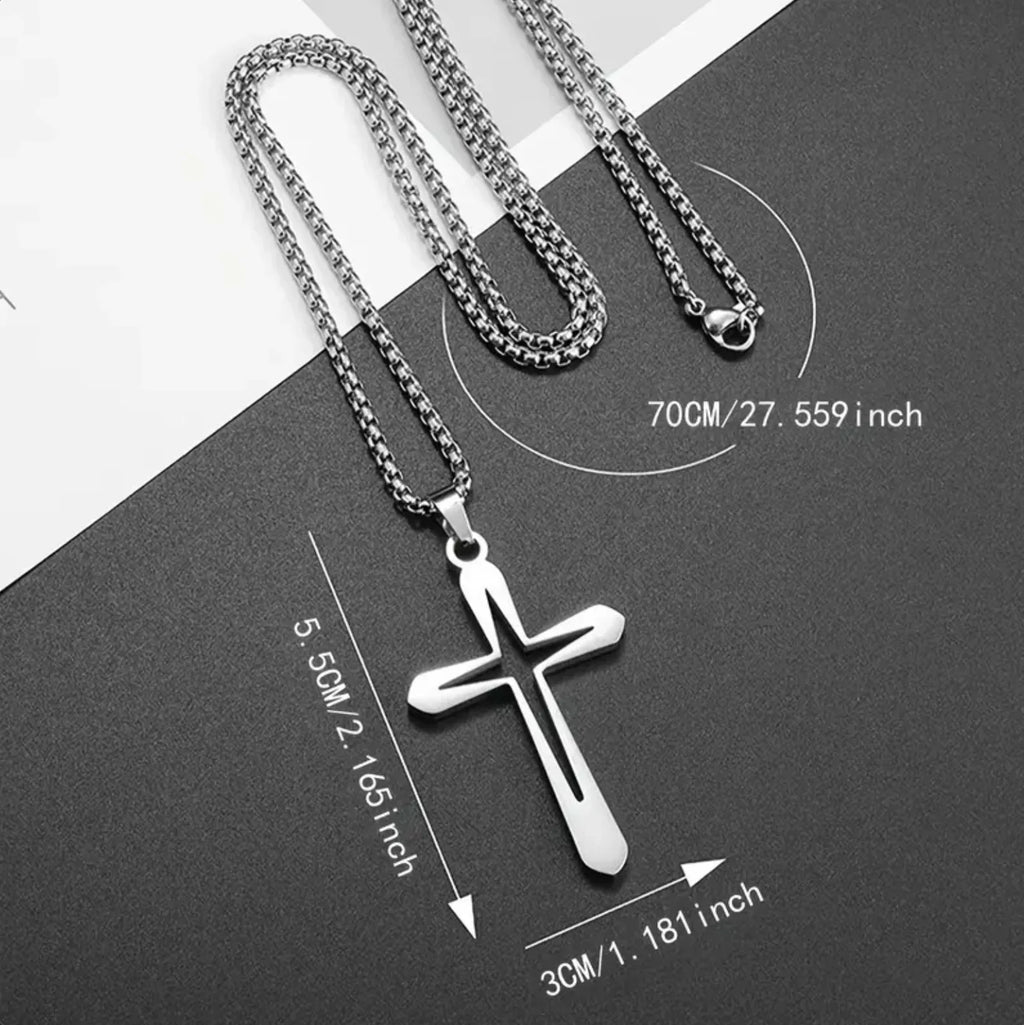 Hollow Cross Pendant (Men)
