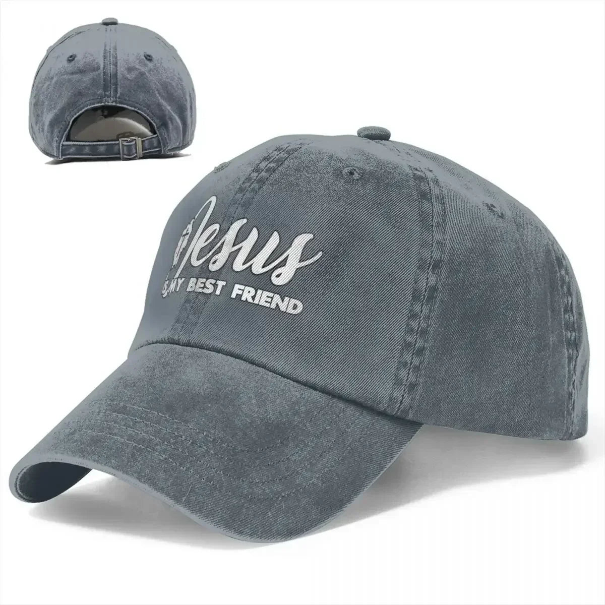 Jesus Is My Best Friend Denim Cap