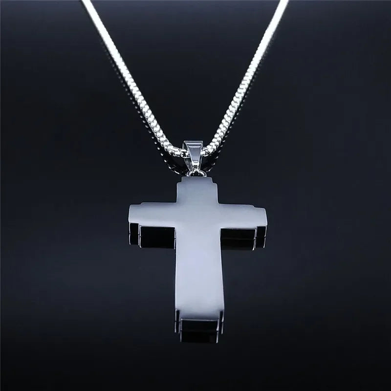 Crystal Cross Pendant Necklace