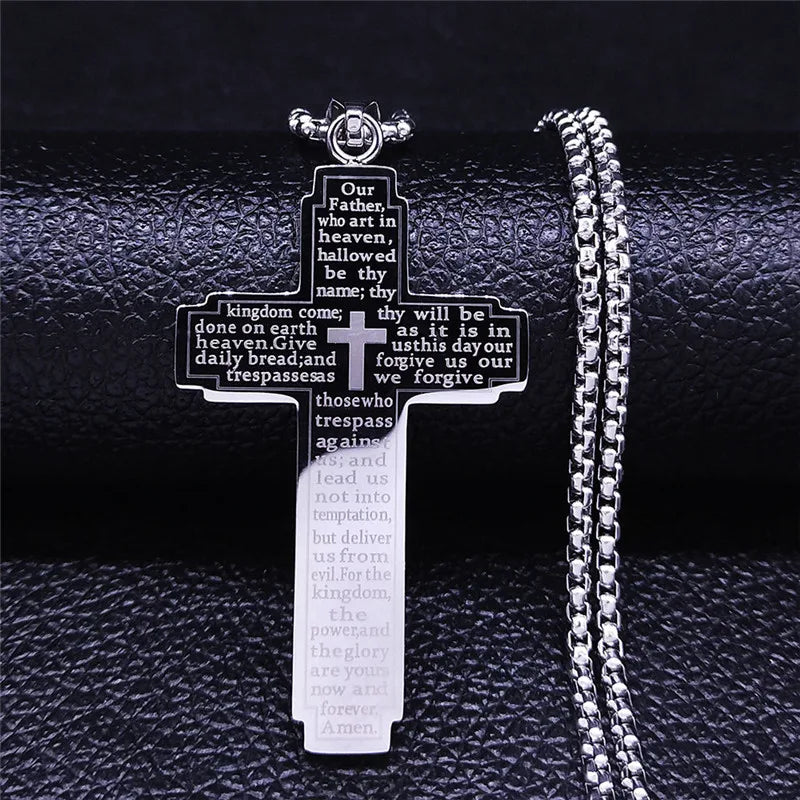 Crystal Cross Pendant Necklace