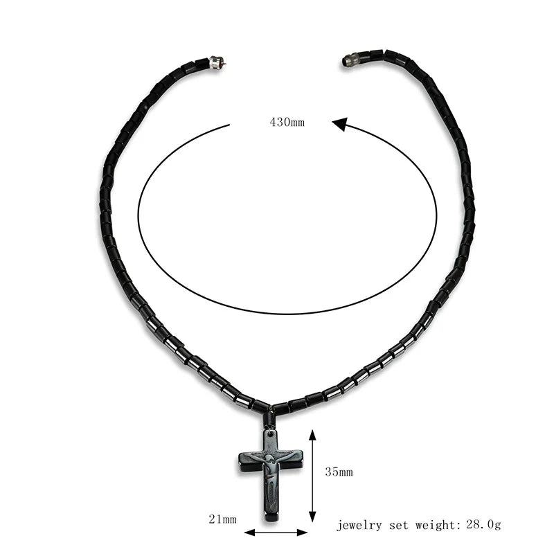 Zircon Crystal Cross Necklace