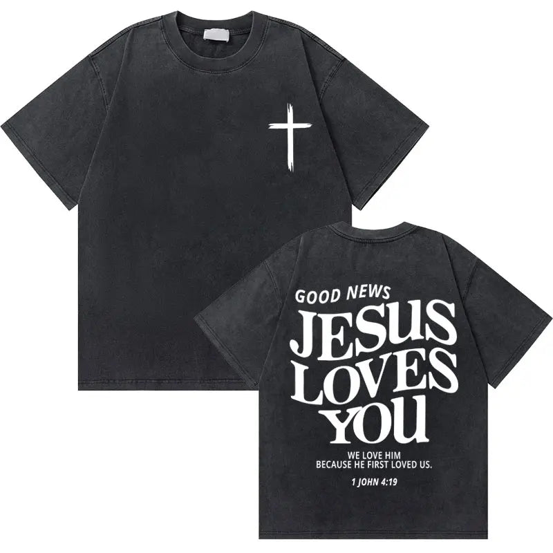 Retro God Loves You Tee