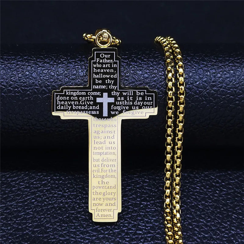 Crystal Cross Pendant Necklace