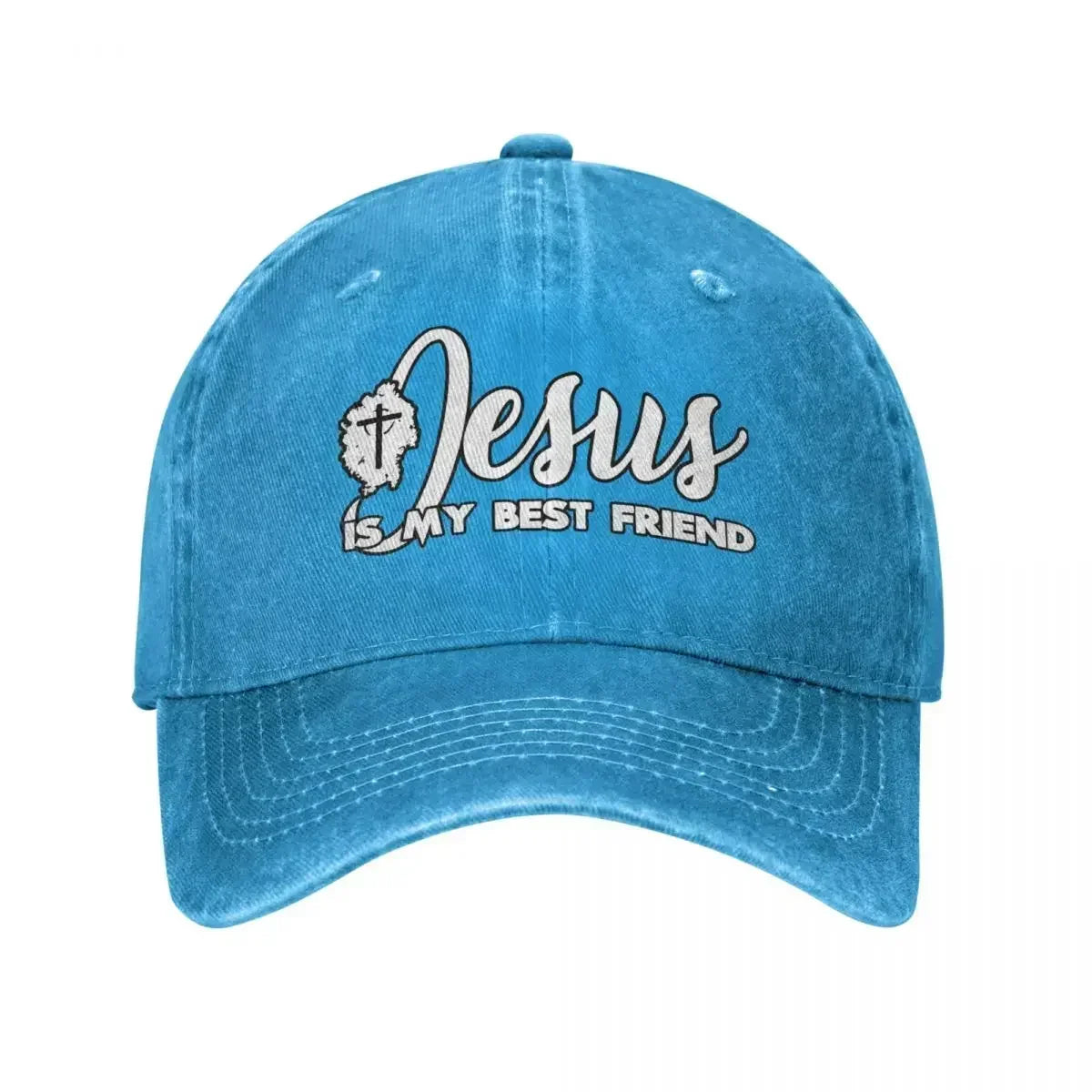 Jesus Is My Best Friend Denim Cap