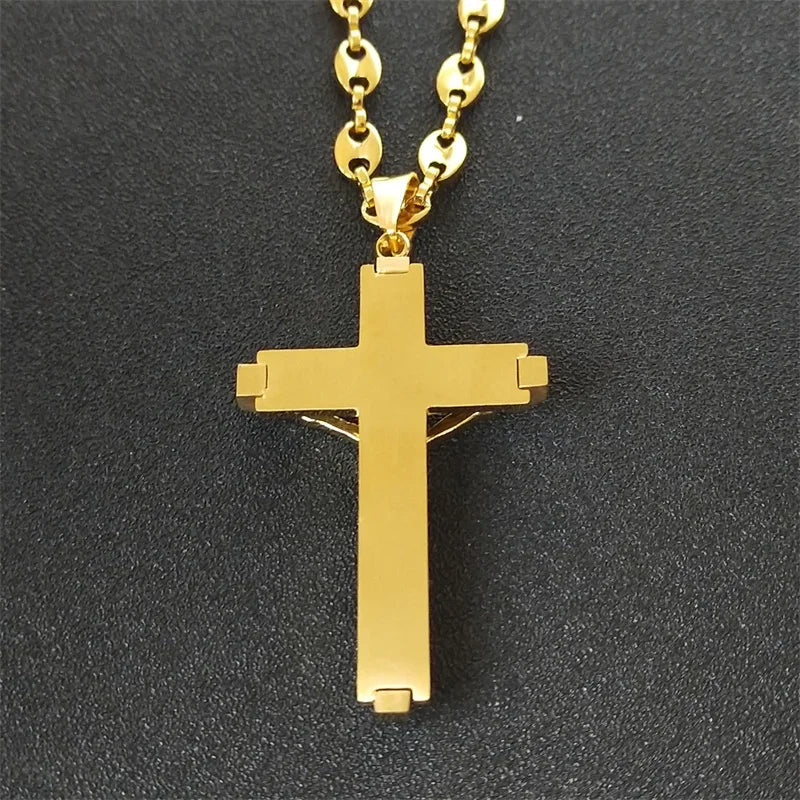 Jesus Cross Crucifix Pendant Necklace