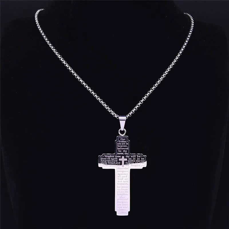 Crystal Cross Pendant Necklace