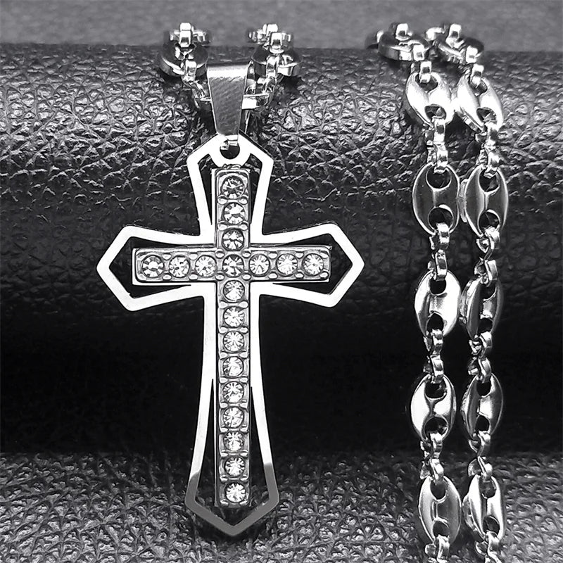 Jesus Cross Crucifix Pendant Necklace