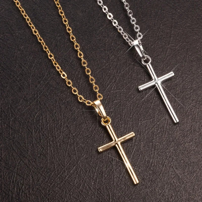 Zircon Crystal Cross Necklace