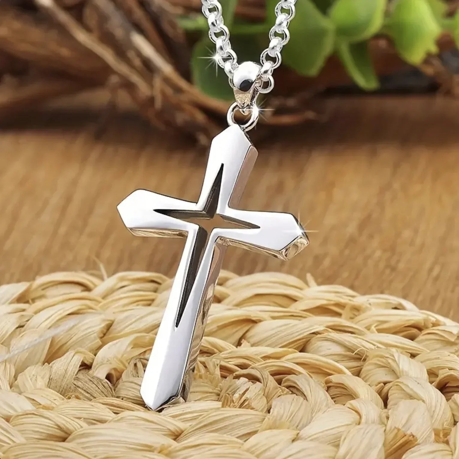 Hollow Cross Pendant (Men)