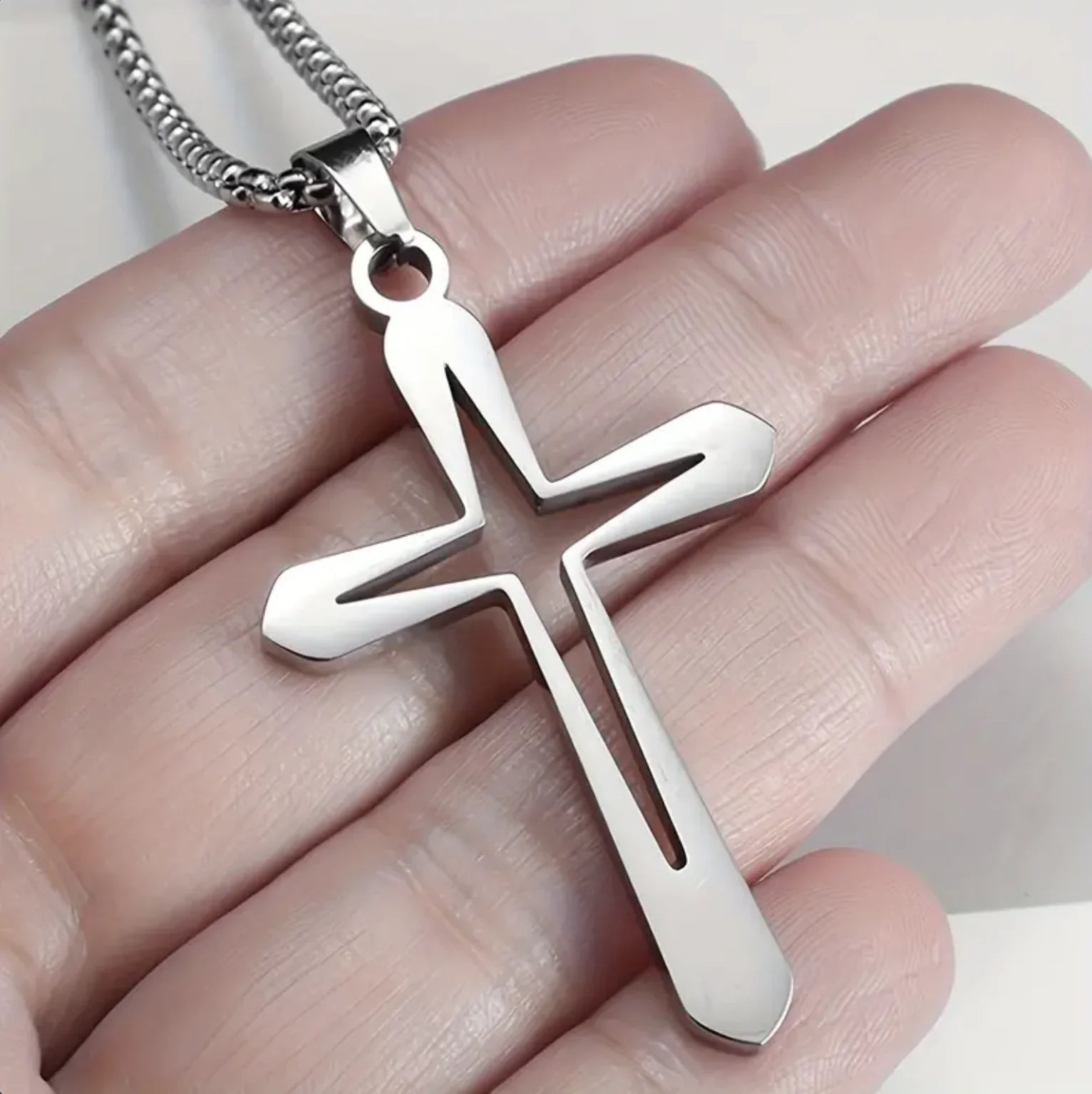 Simple Cross Necklace (Men)