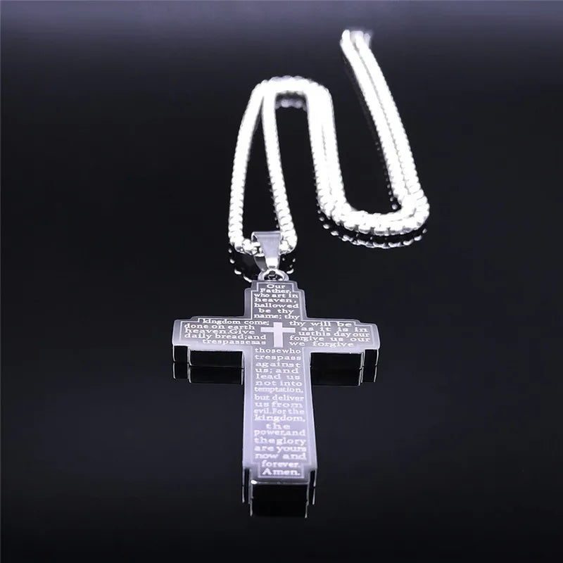 Crystal Cross Pendant Necklace