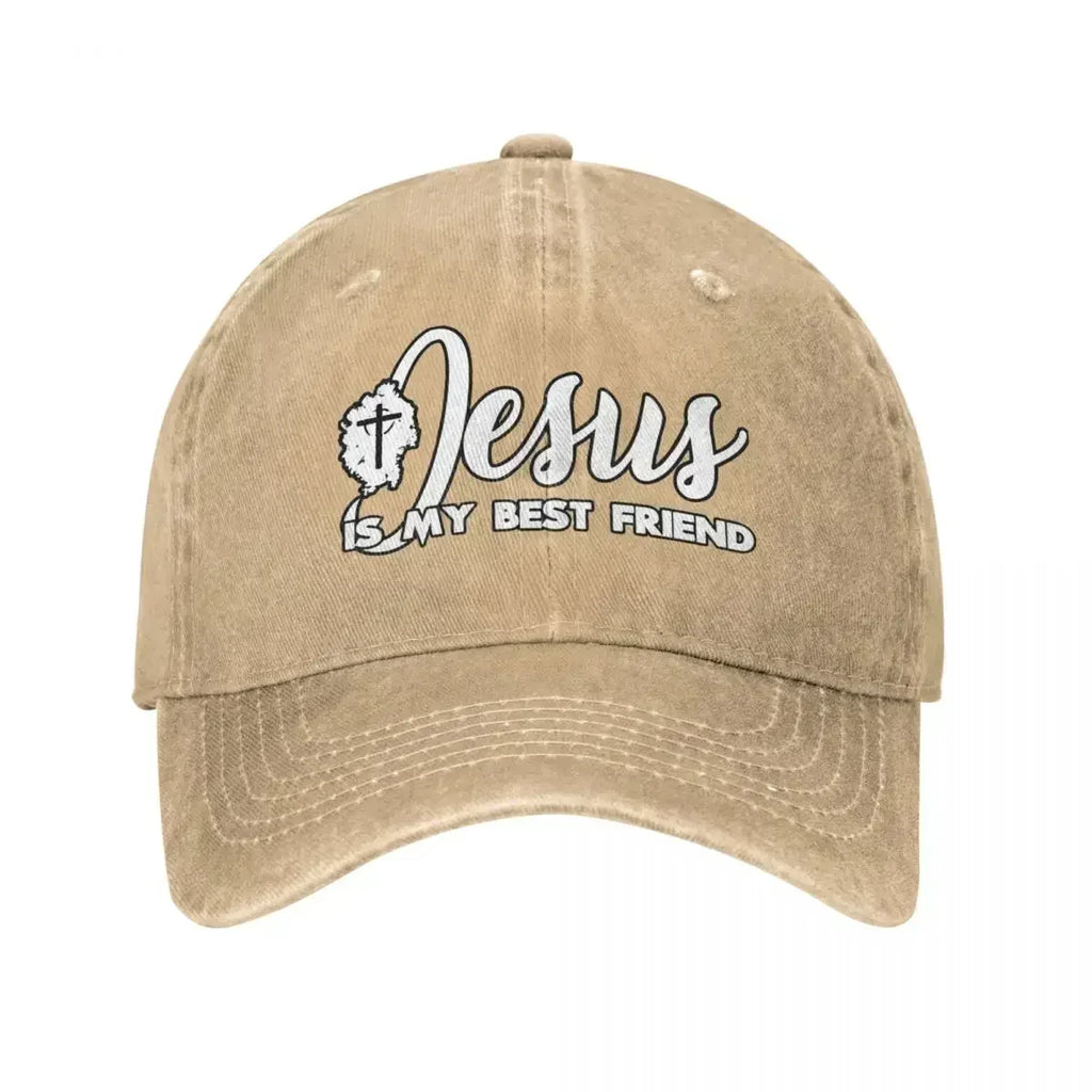 Jesus Is My Best Friend Denim Cap