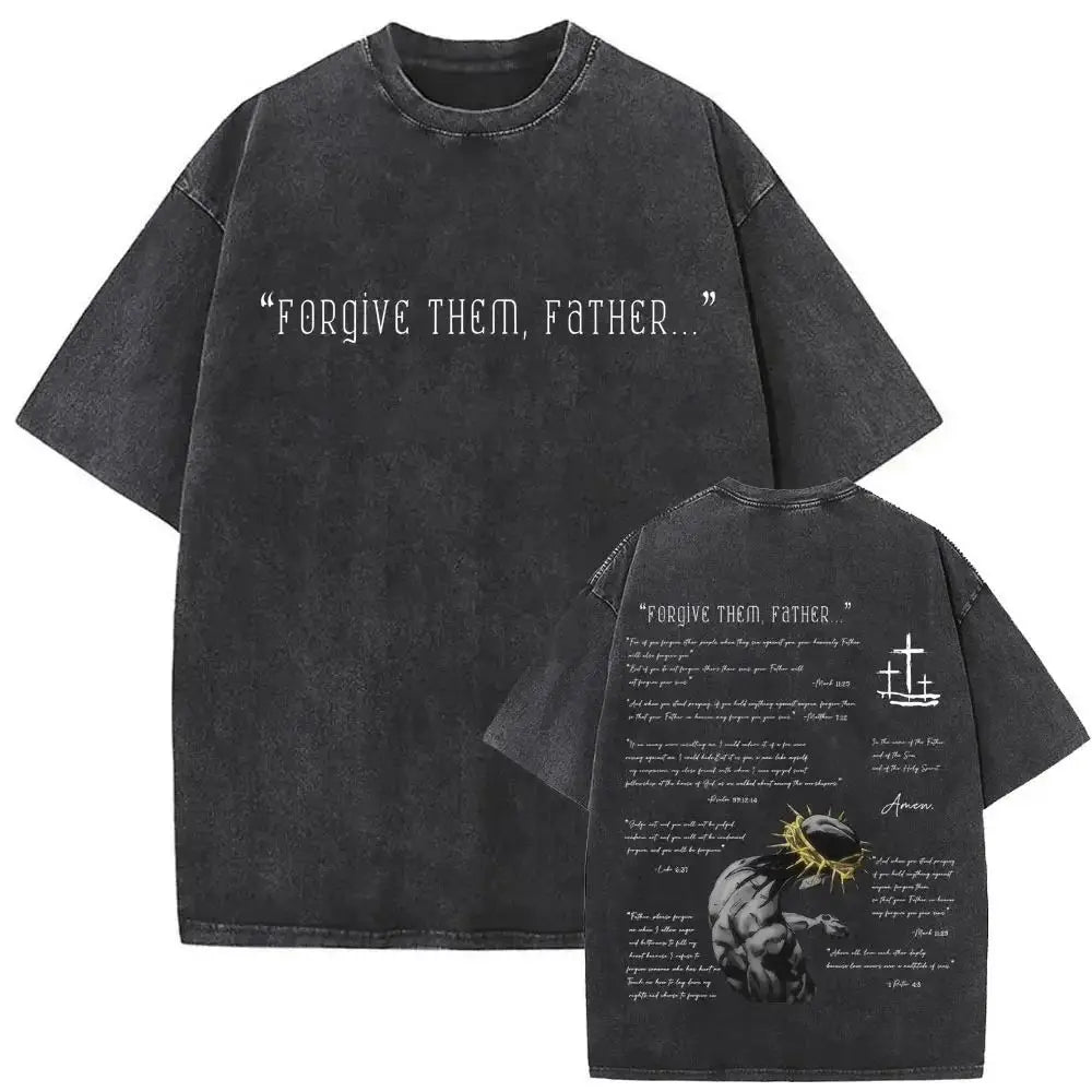 Forgive Them Vintage Jesus Tee