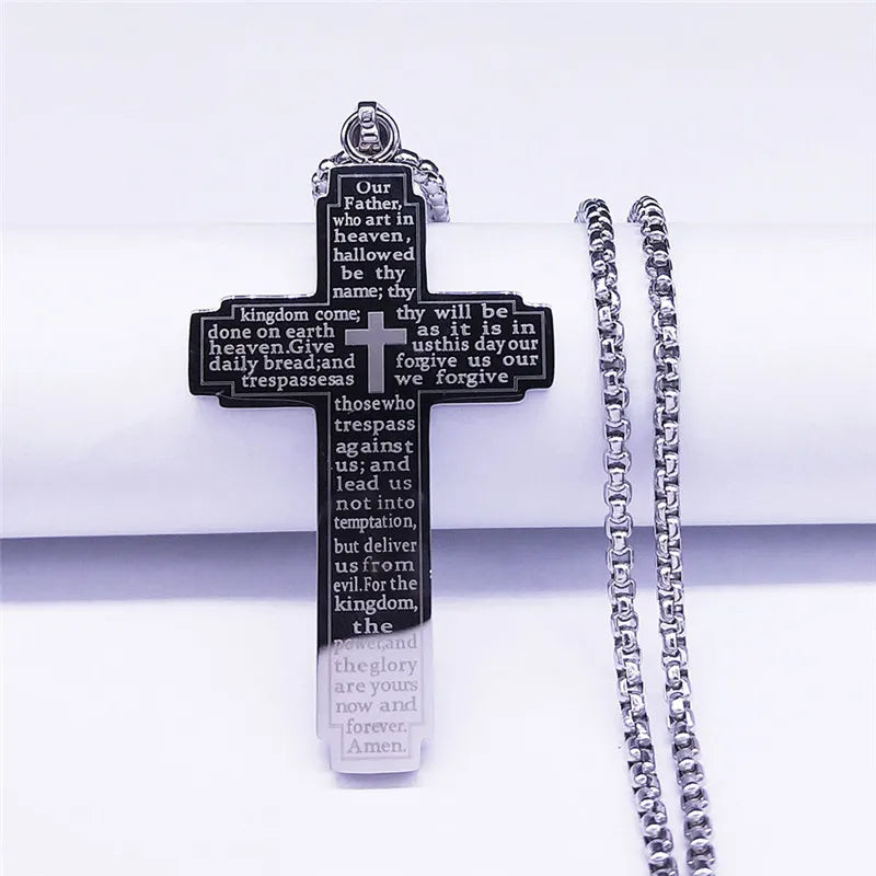 Crystal Cross Pendant Necklace
