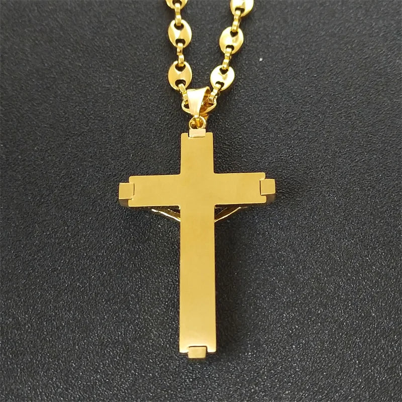 Jesus Cross Crucifix Pendant Necklace