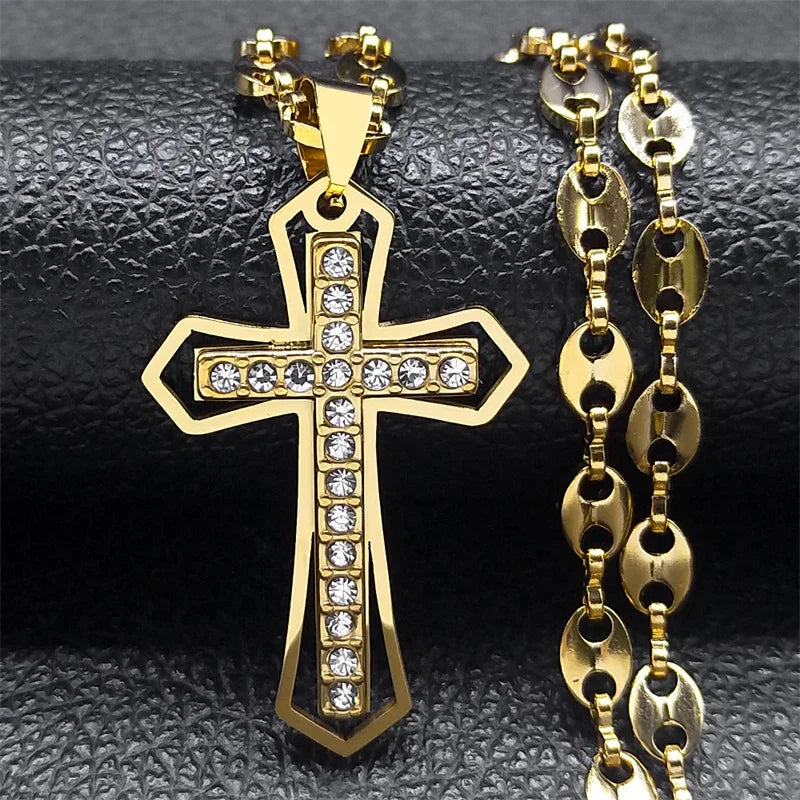 Jesus Cross Crucifix Pendant Necklace