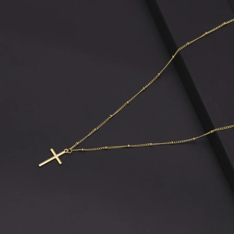 Zircon Crystal Cross Necklace