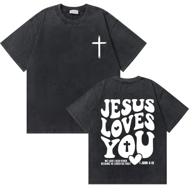 Retro God Loves You Tee