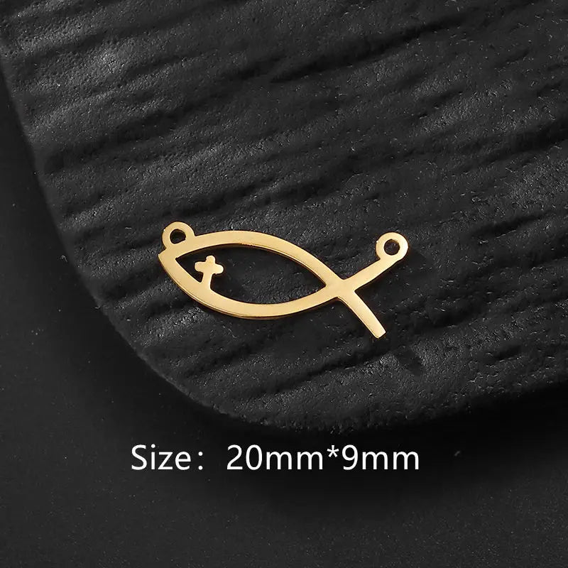 Silver Gold Cross Pendant Necklace