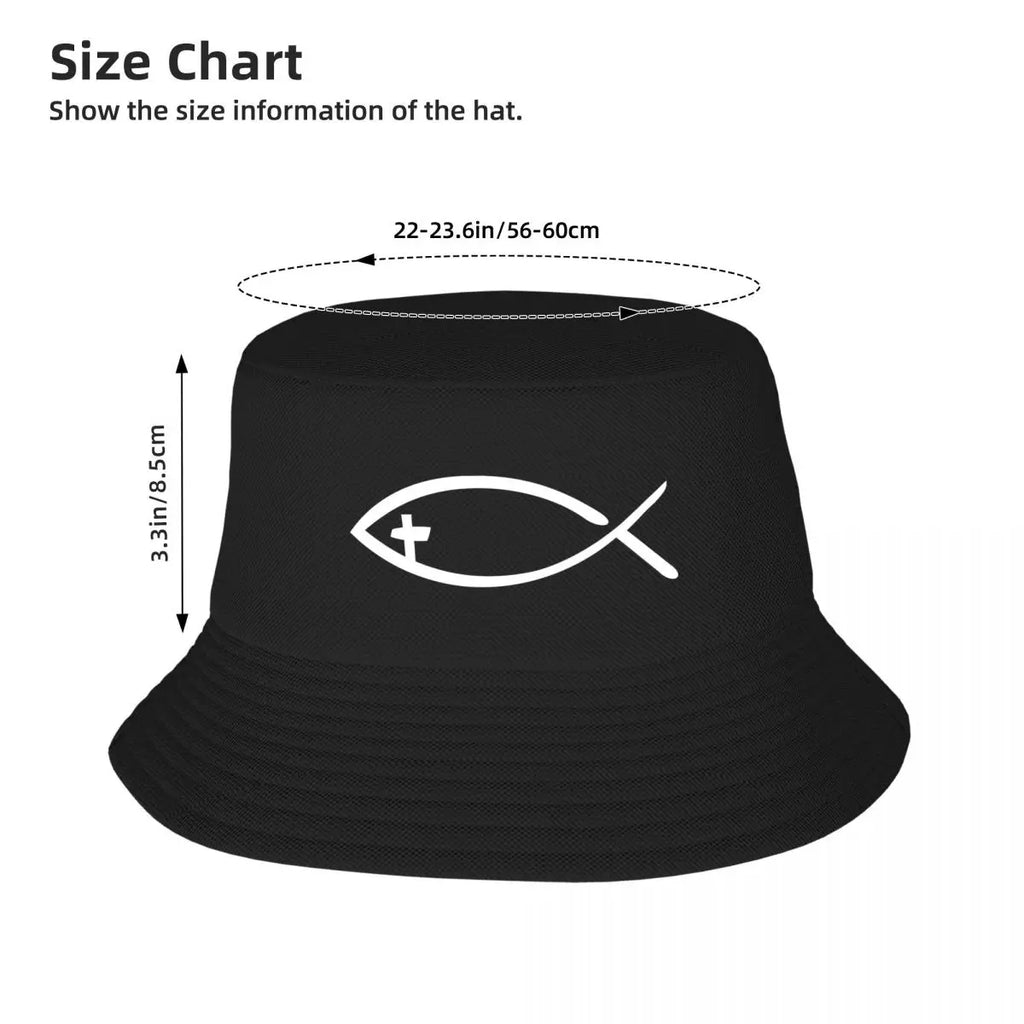 Cross Fish Bucket Hat