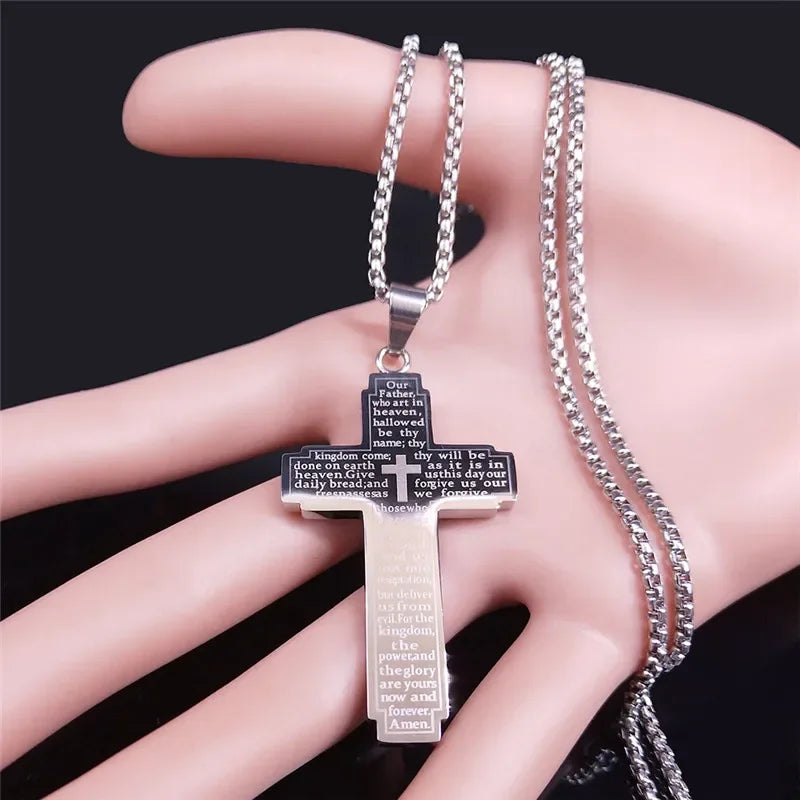 Crystal Cross Pendant Necklace