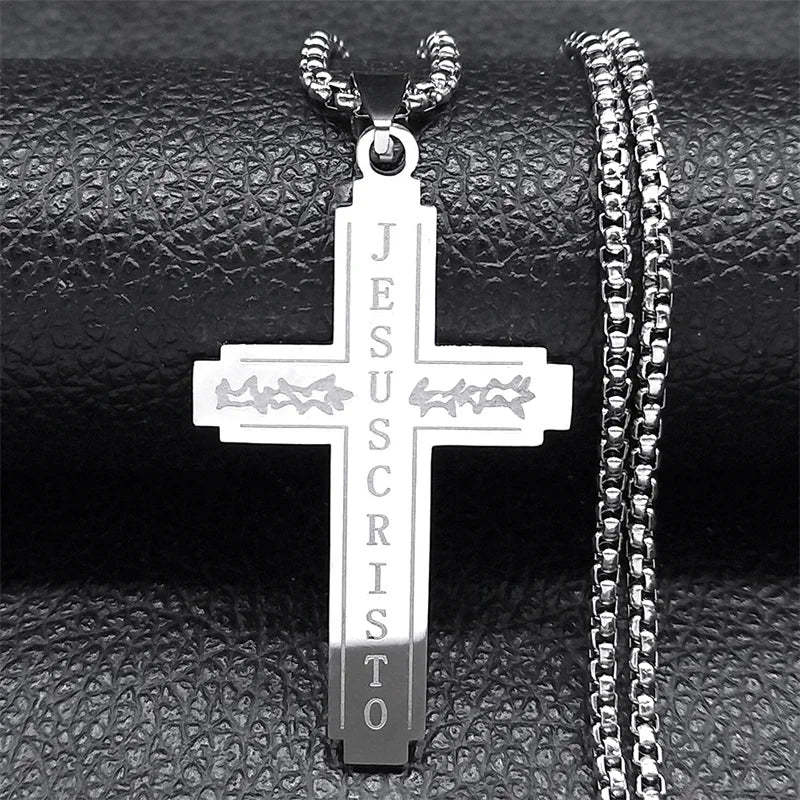 Crystal Cross Pendant Necklace