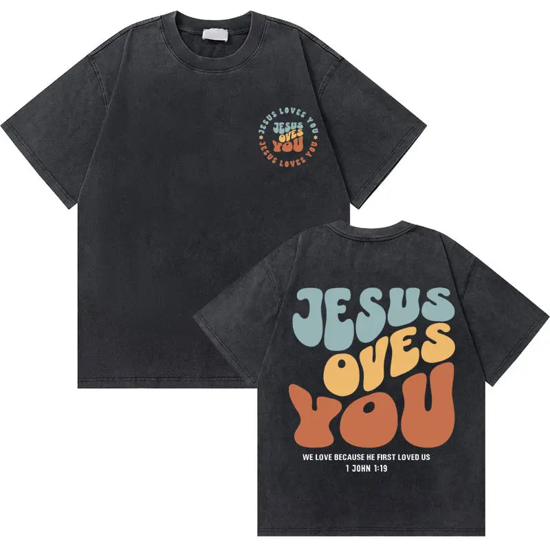 Retro God Loves You Tee