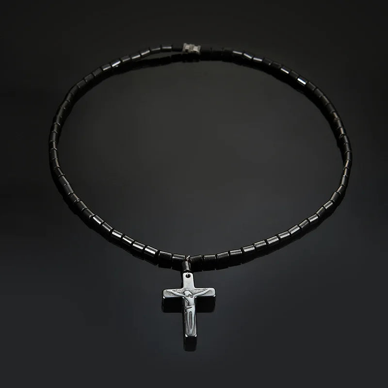 Zircon Crystal Cross Necklace