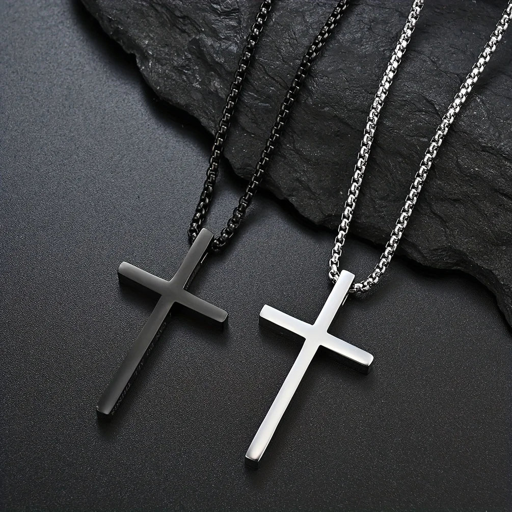 Titanium Cross Bracelet Set (3pcs)
