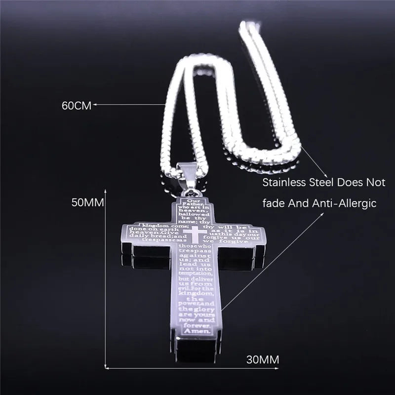 Crystal Cross Pendant Necklace