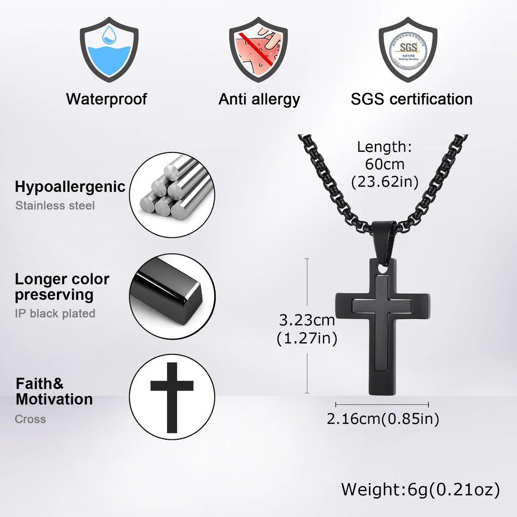 Simple Cross Pendant (Men)