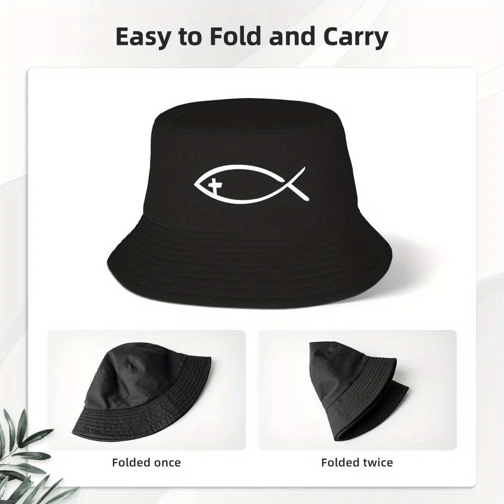 Cross Fish Bucket Hat