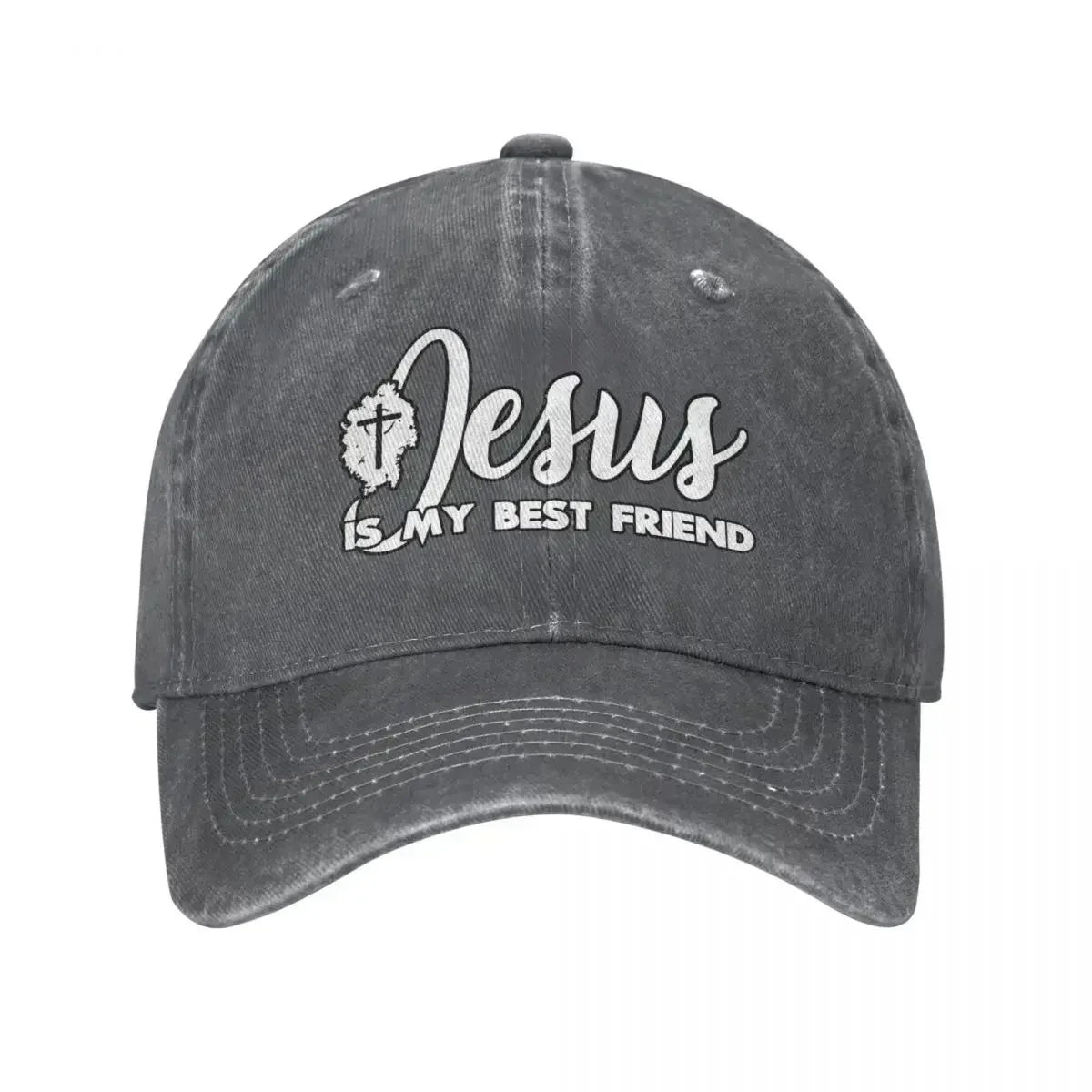 Jesus Is My Best Friend Denim Cap