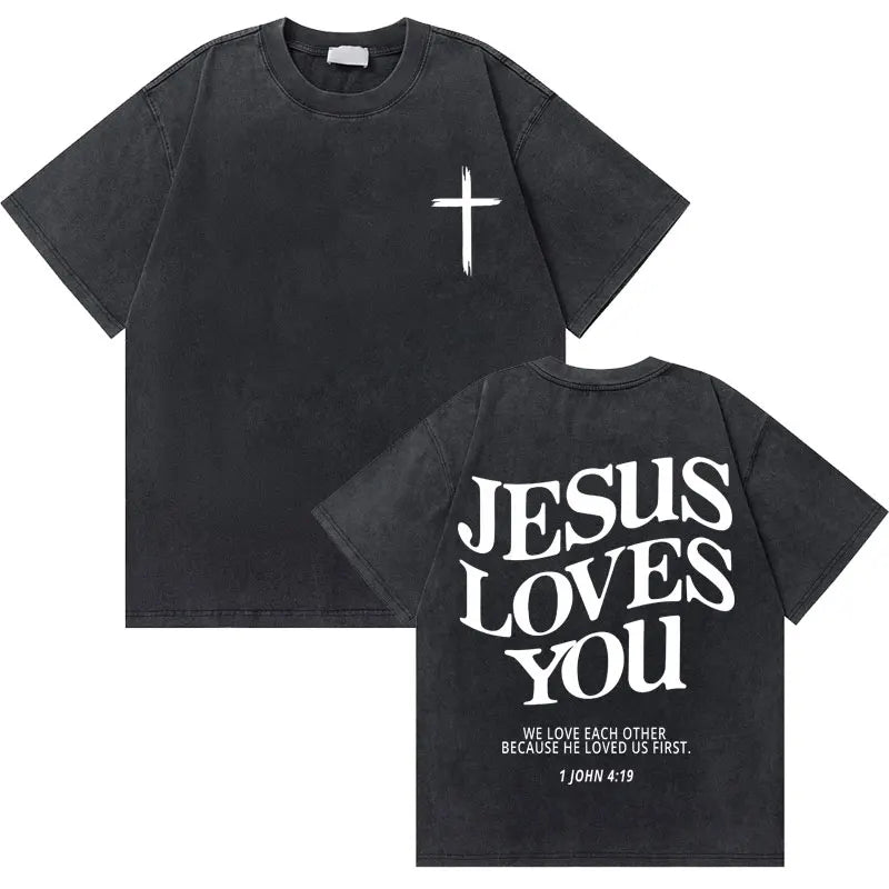 Retro God Loves You Tee