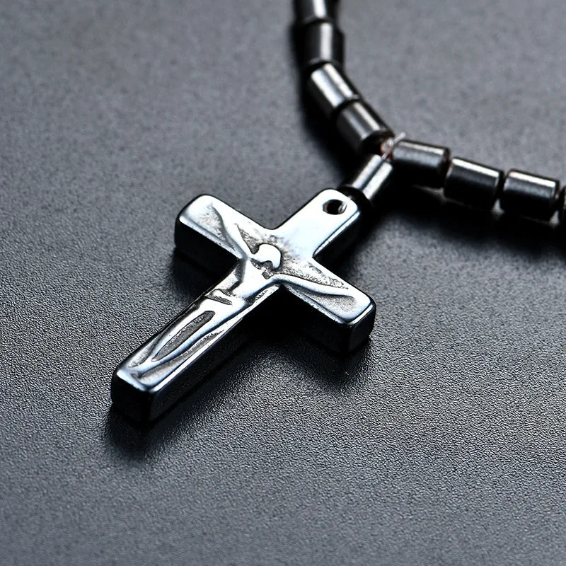 Zircon Crystal Cross Necklace