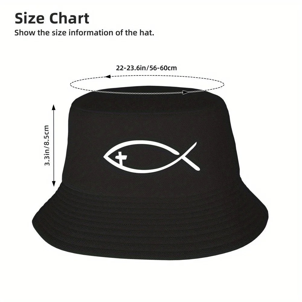 Cross Fish Bucket Hat