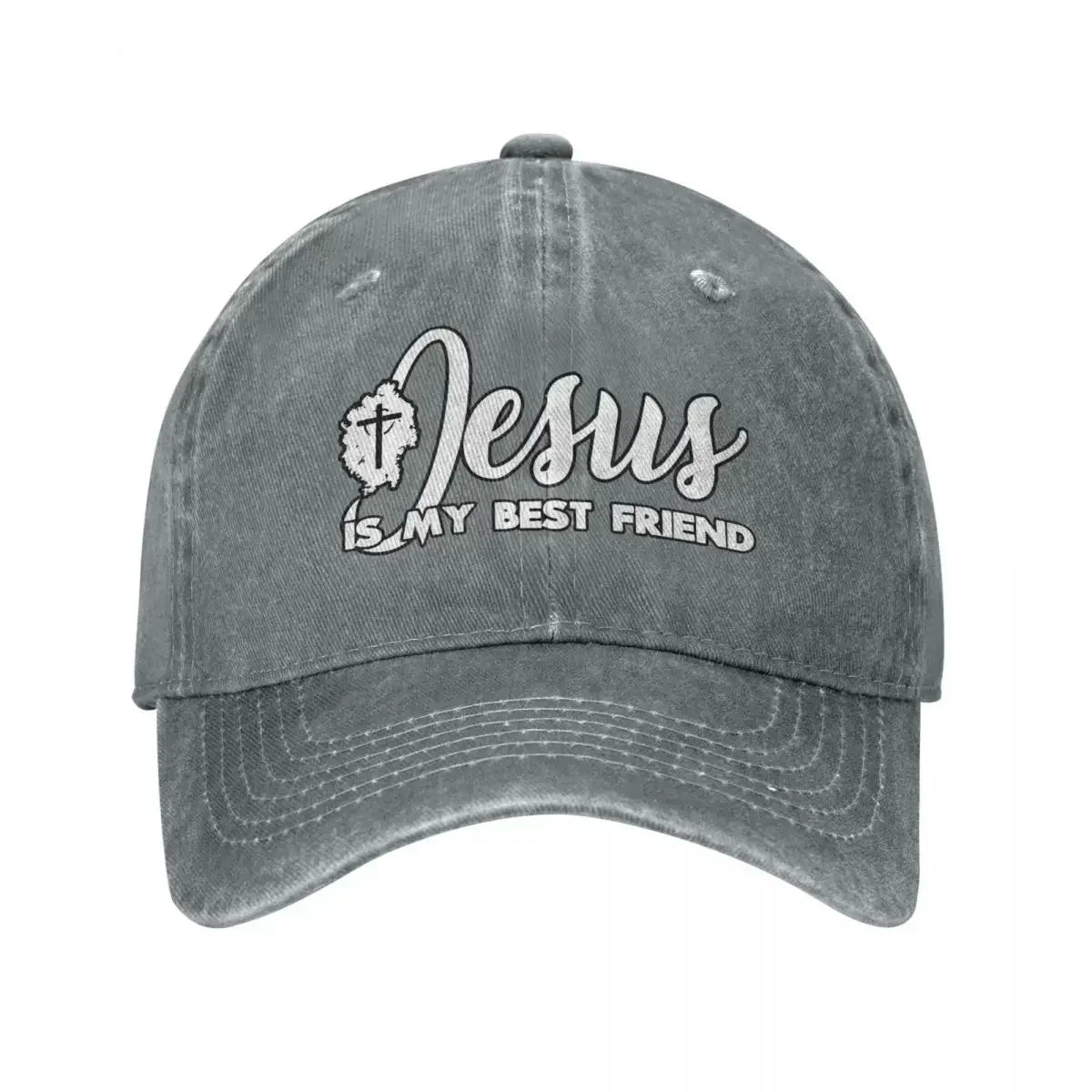 Jesus Is My Best Friend Denim Cap