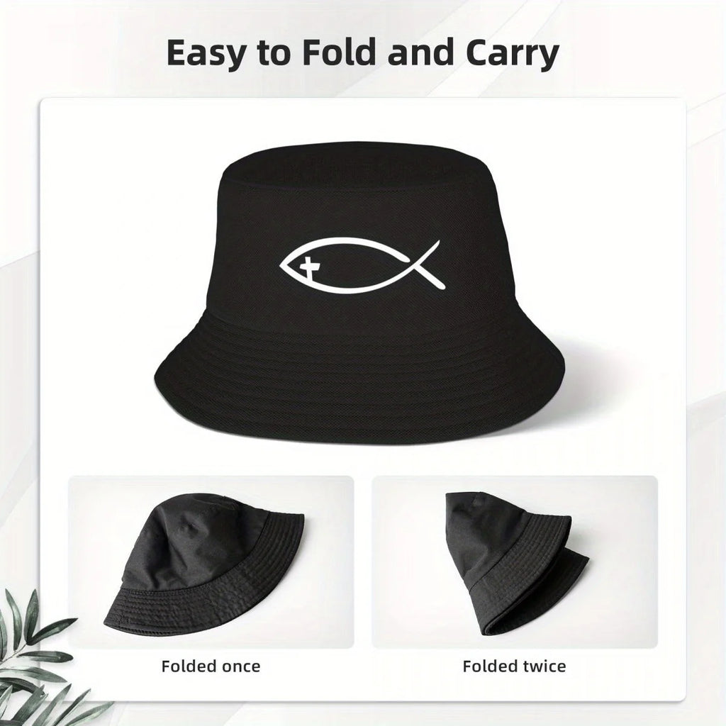 Cross Fish Bucket Hat