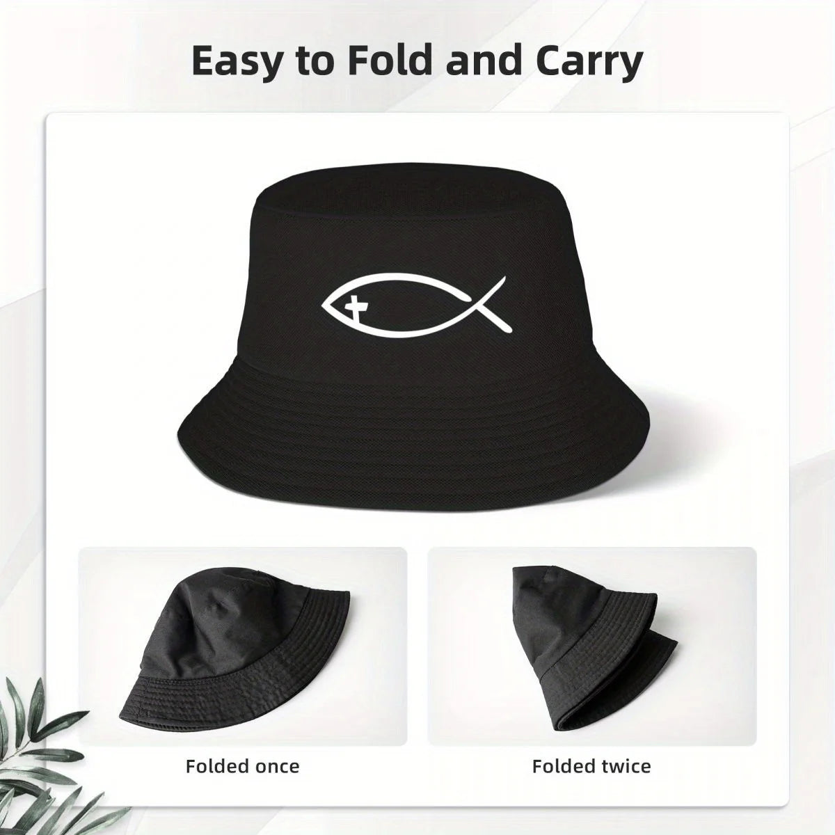 Cross Fish Bucket Hat