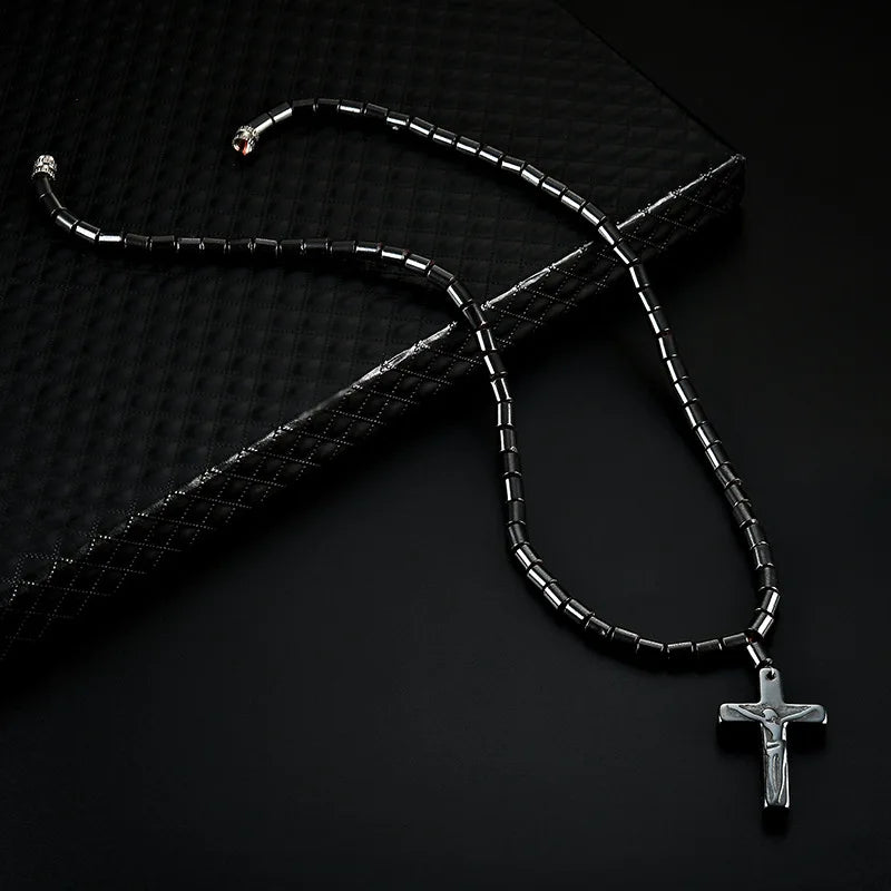 Zircon Crystal Cross Necklace