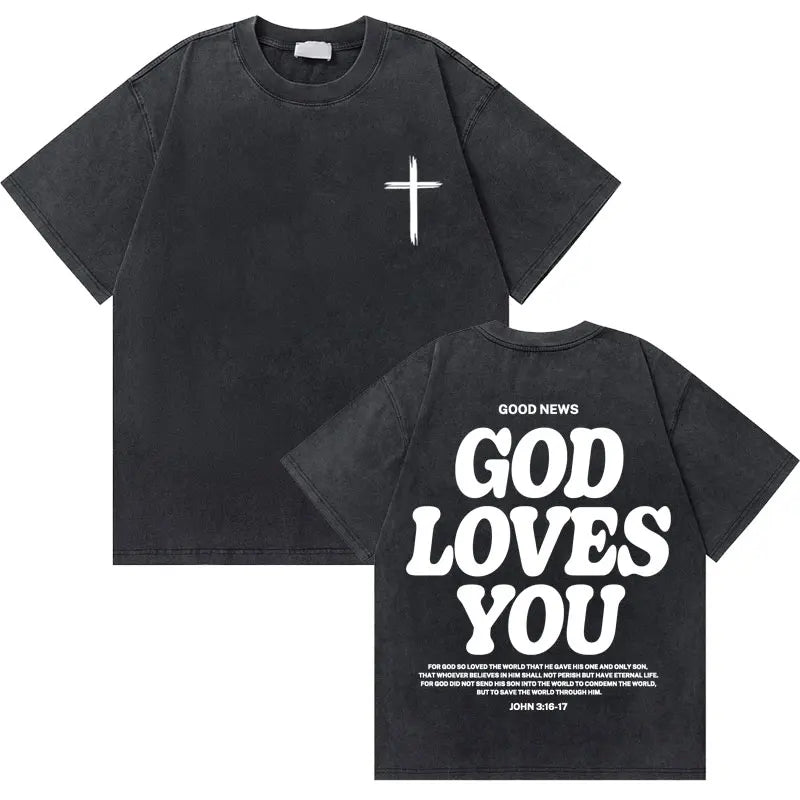Retro God Loves You Tee